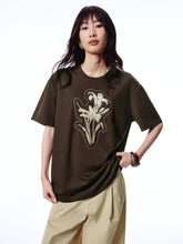 Women's Floral Printed Embroidered T-Shirt